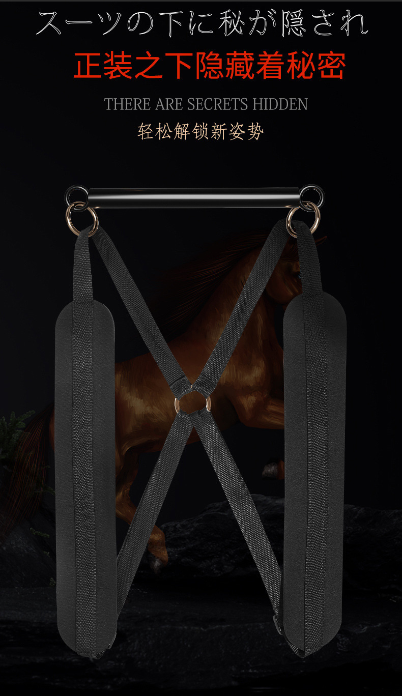 Nipple Clamps and Handcuffs Set in Black Nylon for Adult Couples — detail image 12