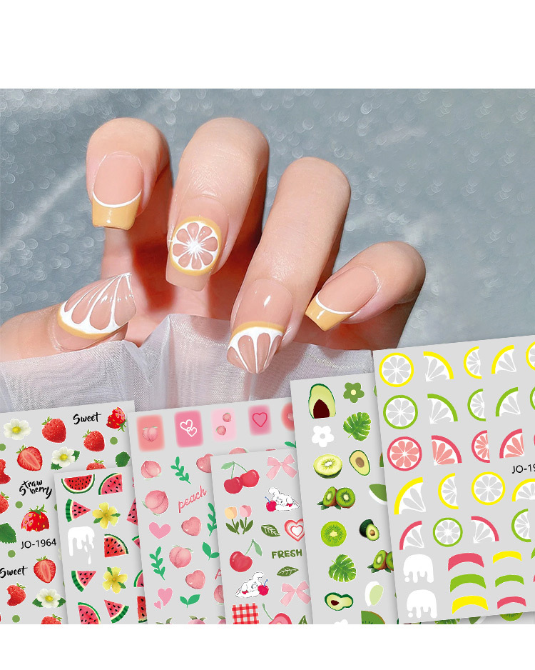 Cute Fruit Plastic Nail Patches Nail Supplies display picture 2