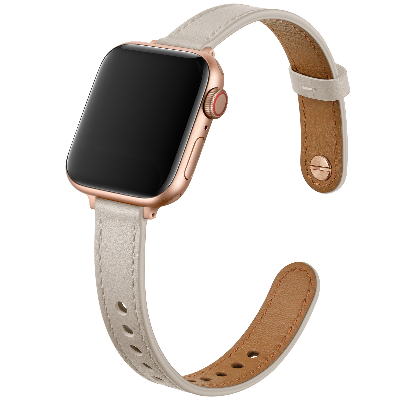 18g Weight Apple watch watchband Classification Genuine leather Material Solid Color Pattern Retro Style Retro Solid Color Apple Watch Watchband 97