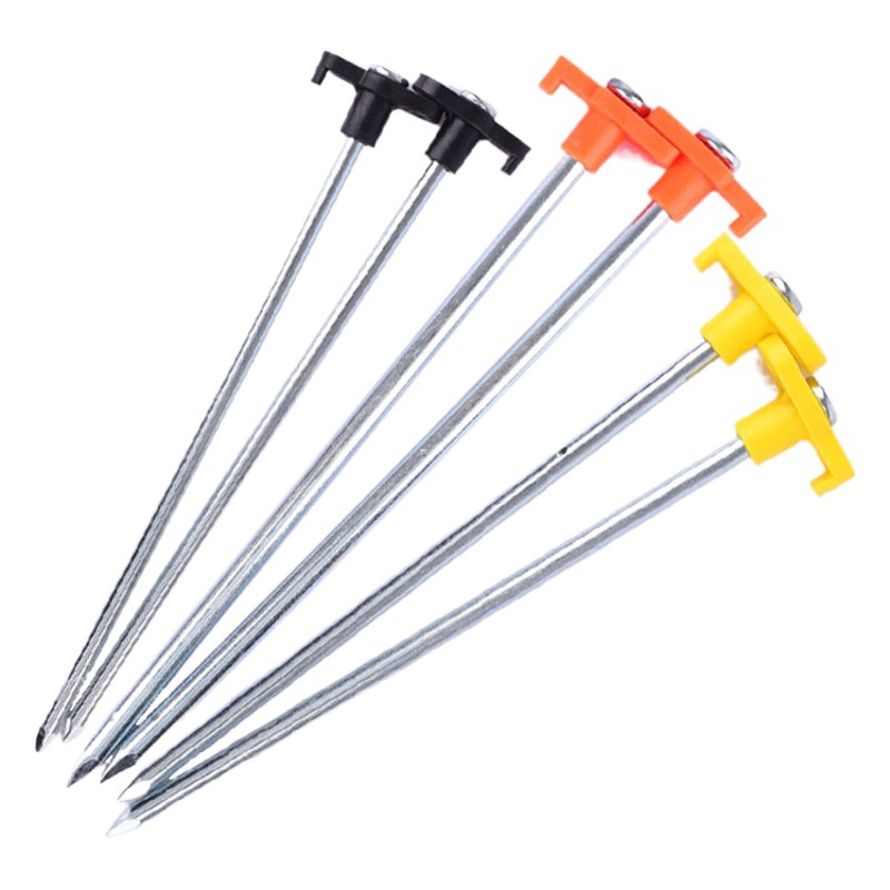 Outdoor camping supplies tent straight nails hardware tent accessories canopy tent nails windproof ground nails plastic head straight nails