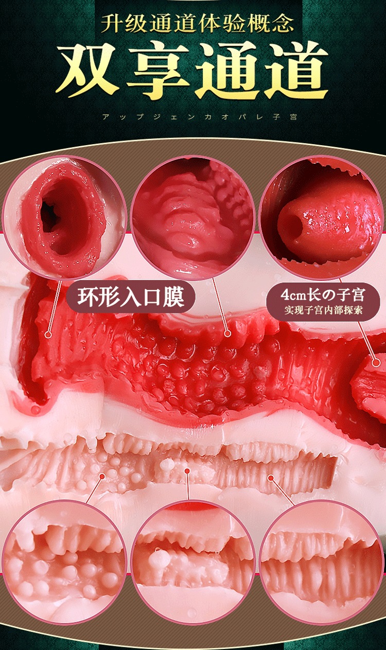 Jiuai Airplane Cup Half-Body Solid Doll Male Masturbator with Vaginal and Anal Inverted Mold — detail image 4