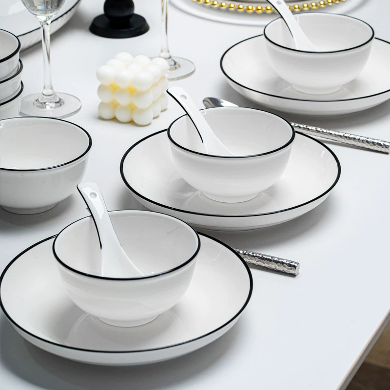 Ceramic Tableware Set, Modern Japanese Style, Simple Elegant Design, Multiple Piece Options