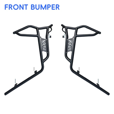 Suitable for Kymco KS125 crash guards, front and rear exhaust pipe bumpers, motorcycle protection, full coverage modification parts (Motorcycle bumper) - black-carbon-steel-front-bumper