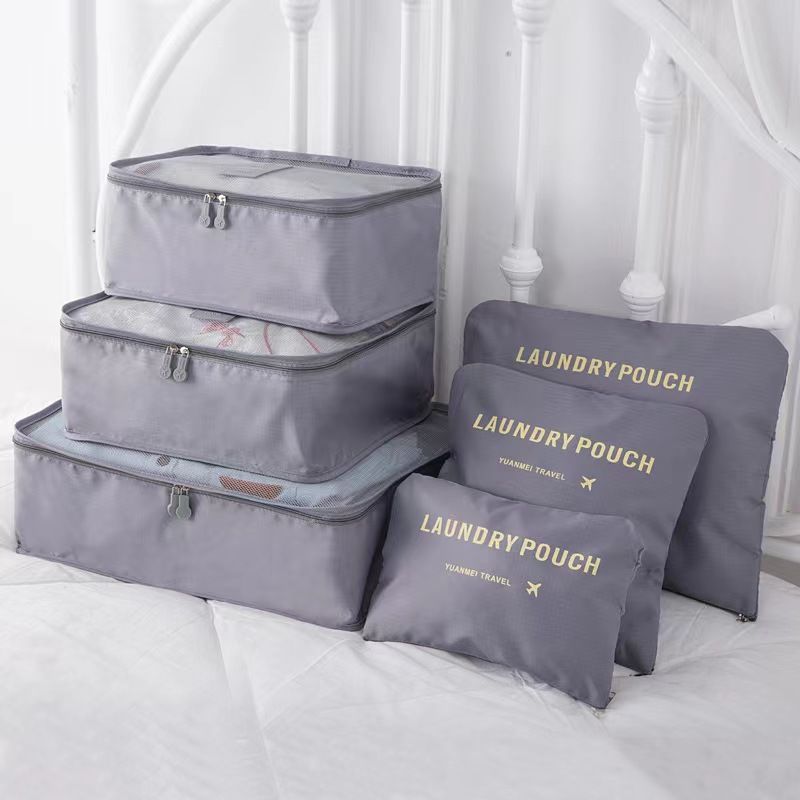 Storage bag Travel 6 Set of parts Storage bag Underwear luggage clothes Finishing Bag Cosmetic Waterproof bag On behalf of Manufactor