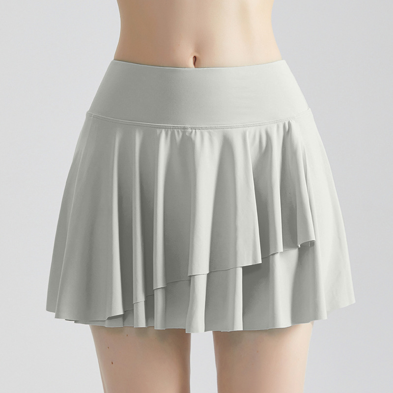 Wiman nuevo yoga falda corta bolsillo delgado transpirable correr fitness falda de tenis anti-luz falda deportiva corta mujer