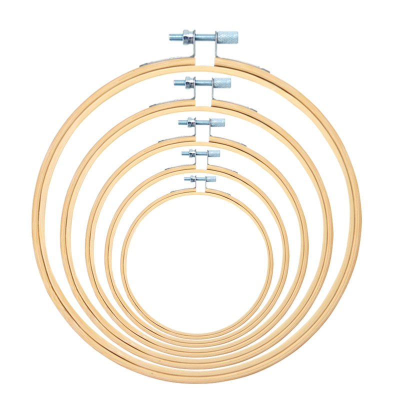 Cross Stitch Embroidery Bamboo Embroidery Stretcher Handmade DYIEmbroidery Fixed Ring Adjustable Embroidery Cloth Embroidery Stretcher