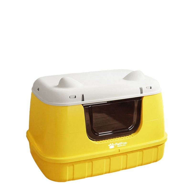 Cuenca de arena para gatos totalmente cerrada anti-odorante desodorante inodoro para gatos super grande fuera de la arena para gatos inodoro para gatos super grande