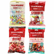 年货喜糖 TEEMSURE千禧园挑秀杂锦海盐薄荷糖果 量贩装散糖批发
