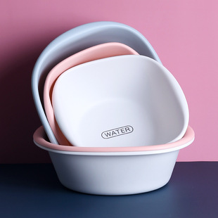 Factory Direct plastic washbasin 39cm round household large vegetable washing basin 36cm thickened baby washbasin laundry basin