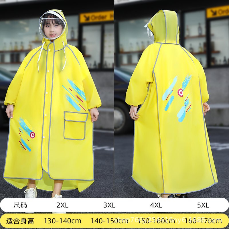 儿童雨衣加厚小童全身防雨雨披大帽檐幼儿园宝宝可爱卡通便携雨披|undefined