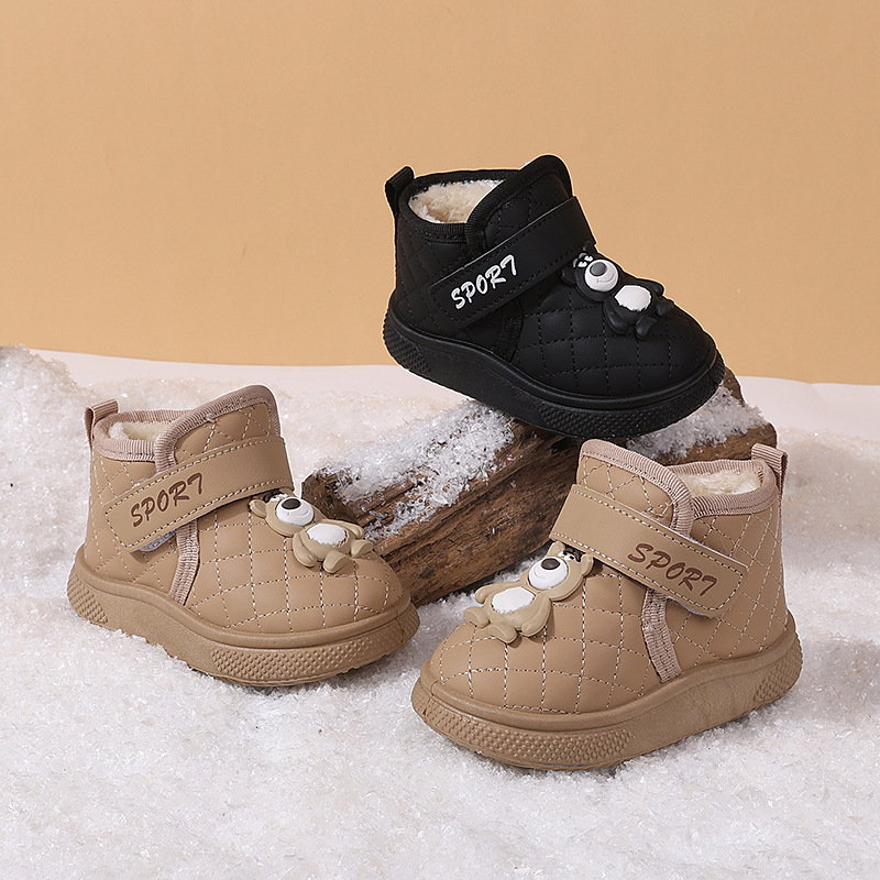 Winter Boys' Cotton Shoes Fleece-Lined to Heattech Baby Snow Boots 1 to 3 Years Old Toddler Shoes Thickeneded Leather Kidsren's Cotton Boots Winter Boys' Cotton Shoes Fleece-Lined to Heattech Baby Snow Boots 1 to 3 Years Old Toddler Shoes Thickeneded Leather Kidsren's Cotton Boots