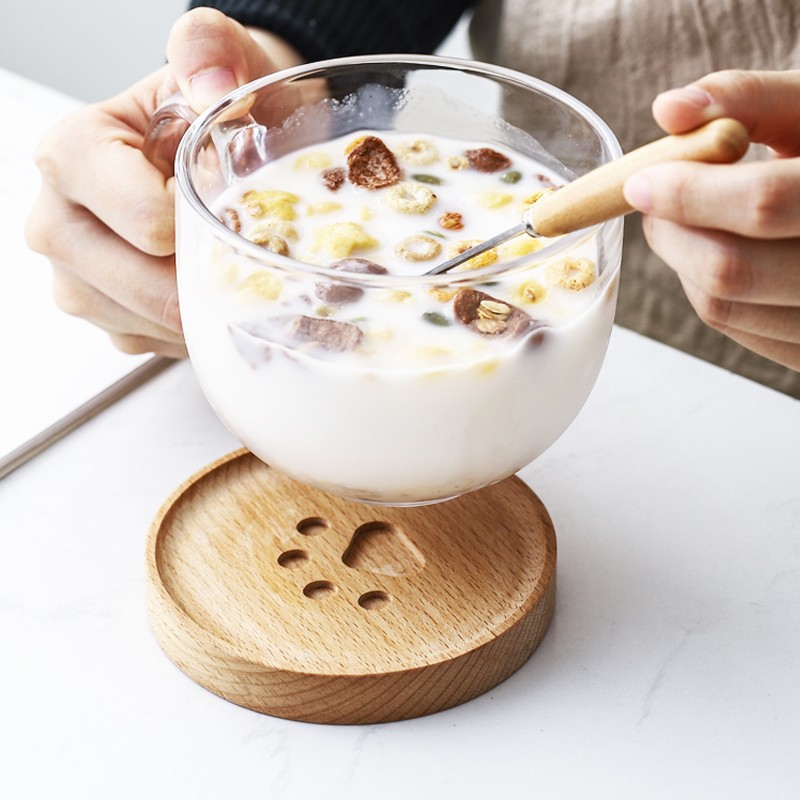 Portavasos de madera para café Ceremonia del té japonesa Portavasos de aislamiento antiquemaduras Montaña rusa de té nórdico creativo Haya antideslizante estera de madera