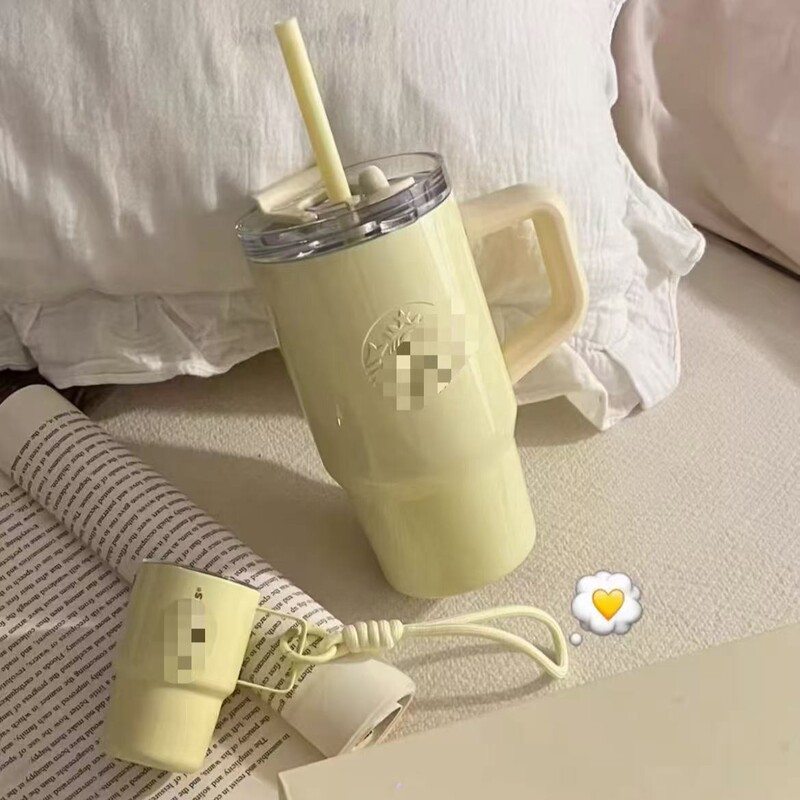 Starbucks 2026 New Mood Weather Bureau Series Straw Cup Light Yellow 615ml Large Capacity