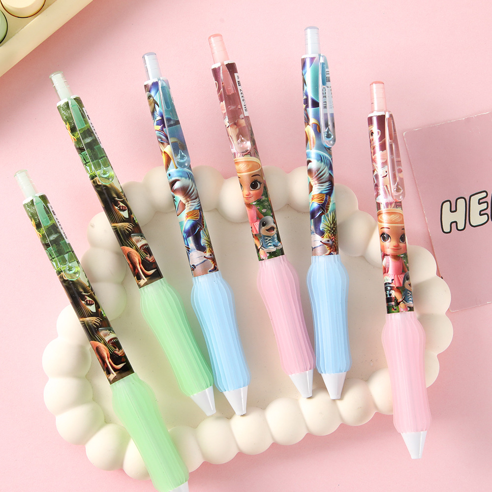 Lápices de actividad extranjeros de alto valor facial con bolígrafo protector de manos para estudiantes de escuela primaria artículos de papelería