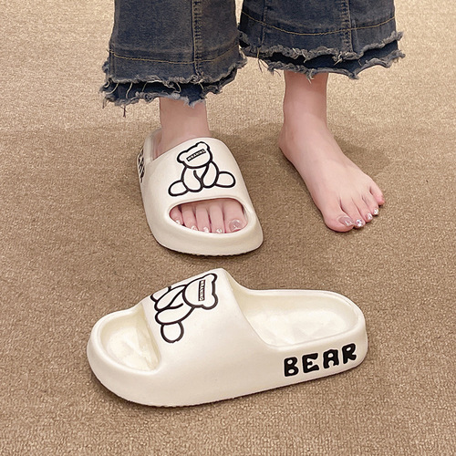 EVA Slippers for Women, Outwear Quiet, Soft, Cute Cartoon Home Indoor Thick Sole Anti-Slip Couple Summer Slippers