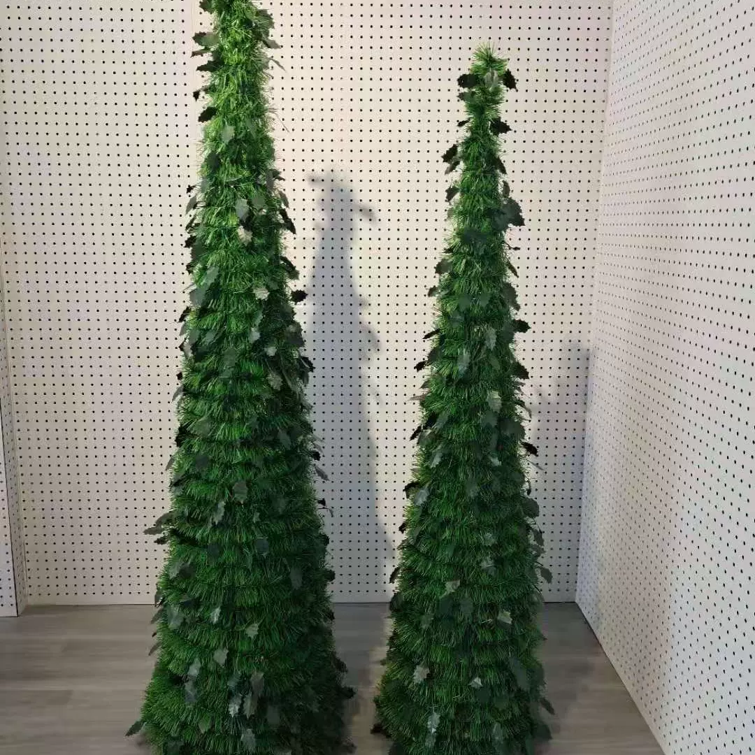 厂家直销 1.5米圣诞树装饰  圣诞伸缩树 可折叠树酒店装饰螺旋树