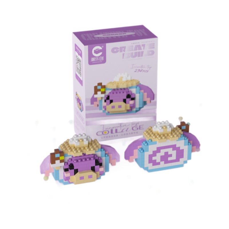 Muñecos de Bloques de Construcción de Animales de Rollo de Crema de Plástico ABS, Educativo, Armado DIY