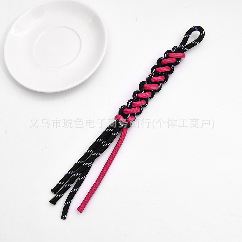 miu系拼色情人结尼龙绳包挂绳手工尼龙编织绳miu风箱包钥匙扣挂件|undefined