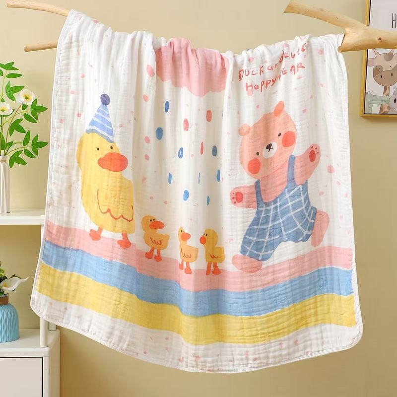 ガーゼバスタオル 幼児用A級6層 新生児用純綿ベビーブランケット カバータオル 子供用バスタオル 純綿子供用ブランケット|undefined