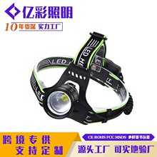 新款led強光感應頭燈可USB充電伸縮調焦頭戴式手電戶外防水釣魚燈
