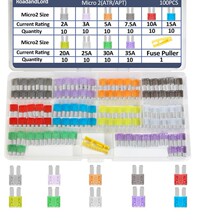 100件汽车替换保险丝 Micro2 ATR/APT刀片保险丝套件