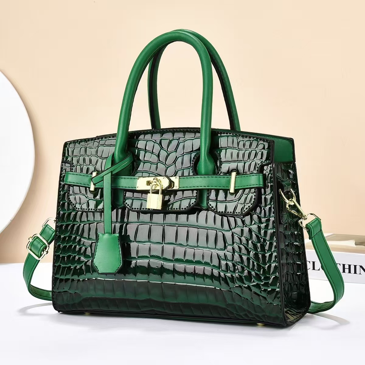 Casual de moda piedra de piel brillante temperamento bolso de hombro universal bolso de mano de viaje diario mochila bolso de mano
