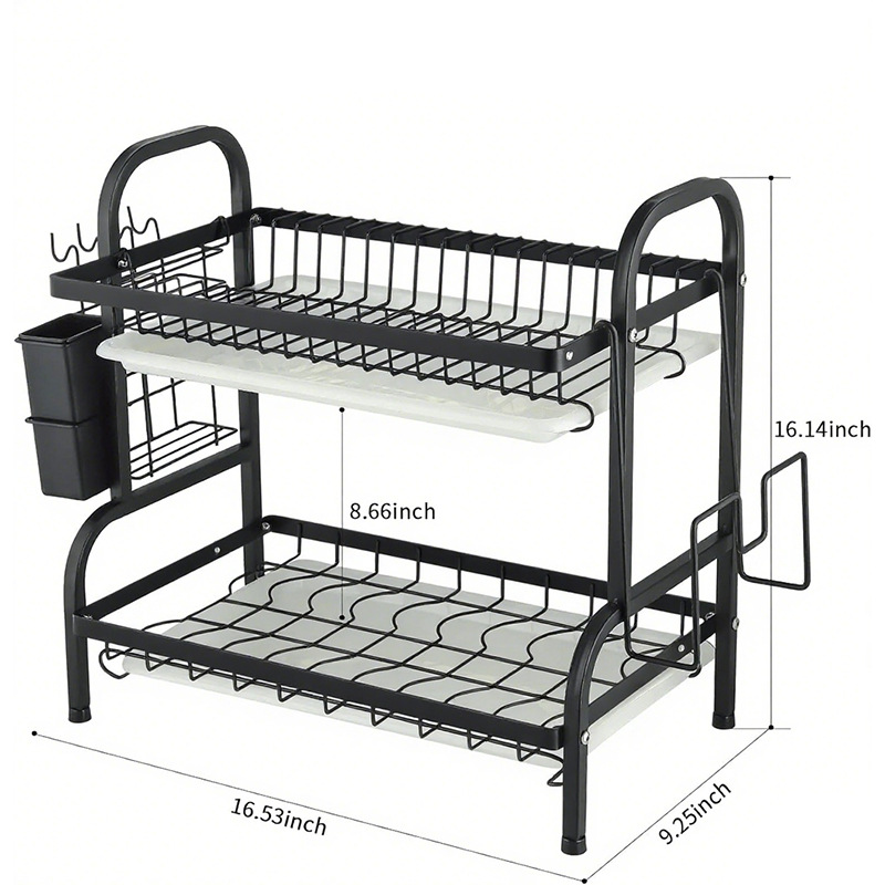 Escurridor de cocina, estante de almacenamiento para encimera, escurridor de platos, soporte para palillos y cuchillos 0004SD, escurridor y antimoho.