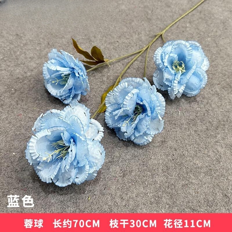 蓝色系仿真花婚礼婚庆场地场景布置道具装饰花艺花材花束假花批发|undefined