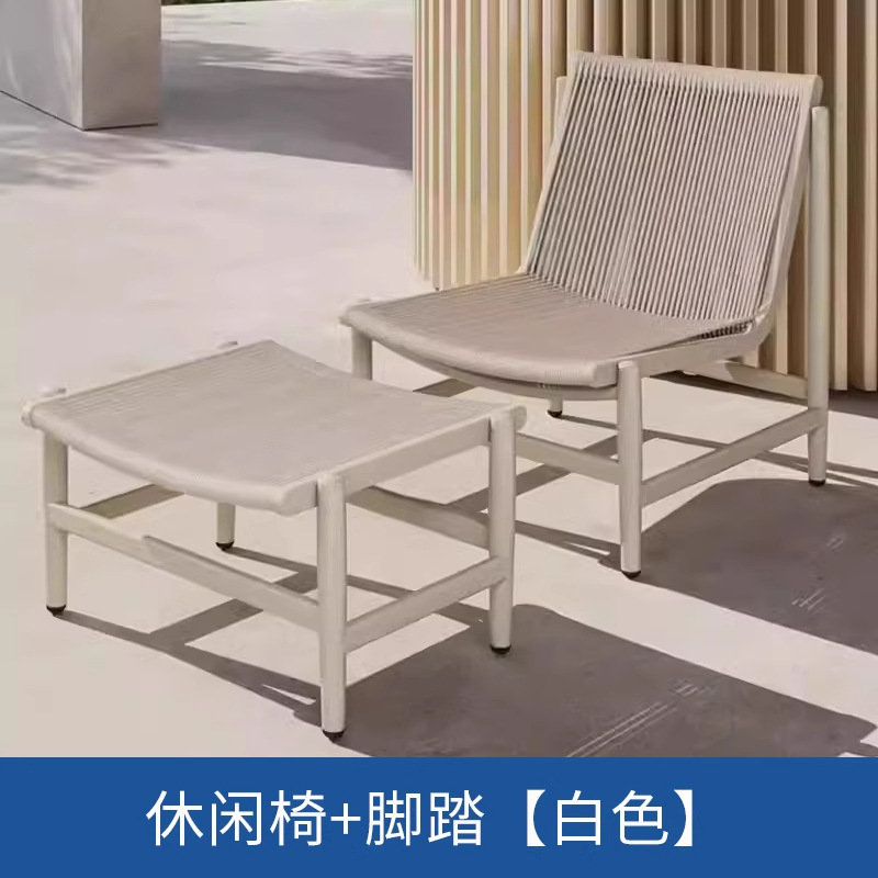 Sofá de terraza de ratán al aire libre, silla de comedor de jardín de villa, silla de mimbre de ocio al aire libre, mueble combinado de tres piezas