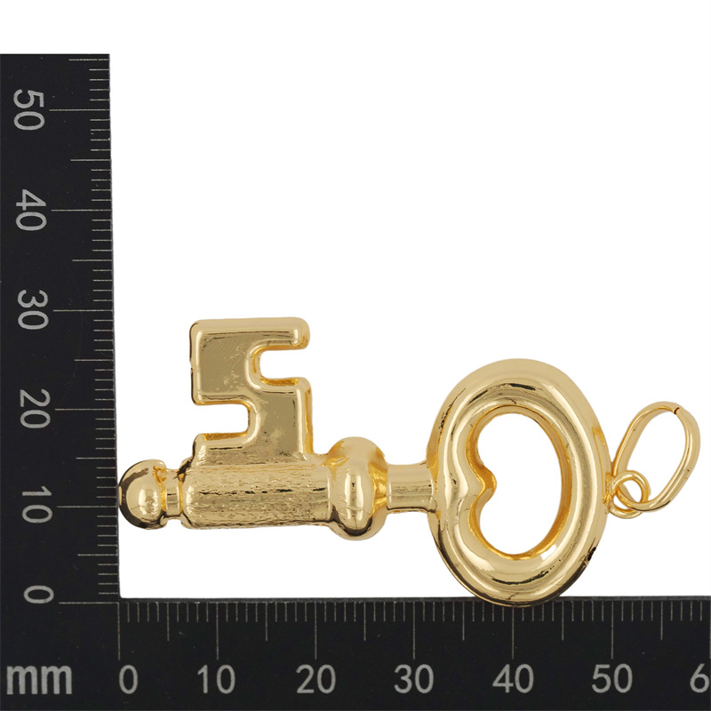 Plating, Key Design Wholesale Jewelry Retro Exaggerated Key Copper Plating Key Pendant Necklace