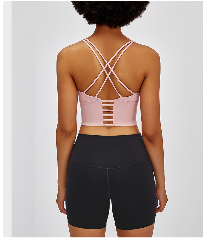 solid color thin shoulder straps cross yoga underwear NSDQF127092