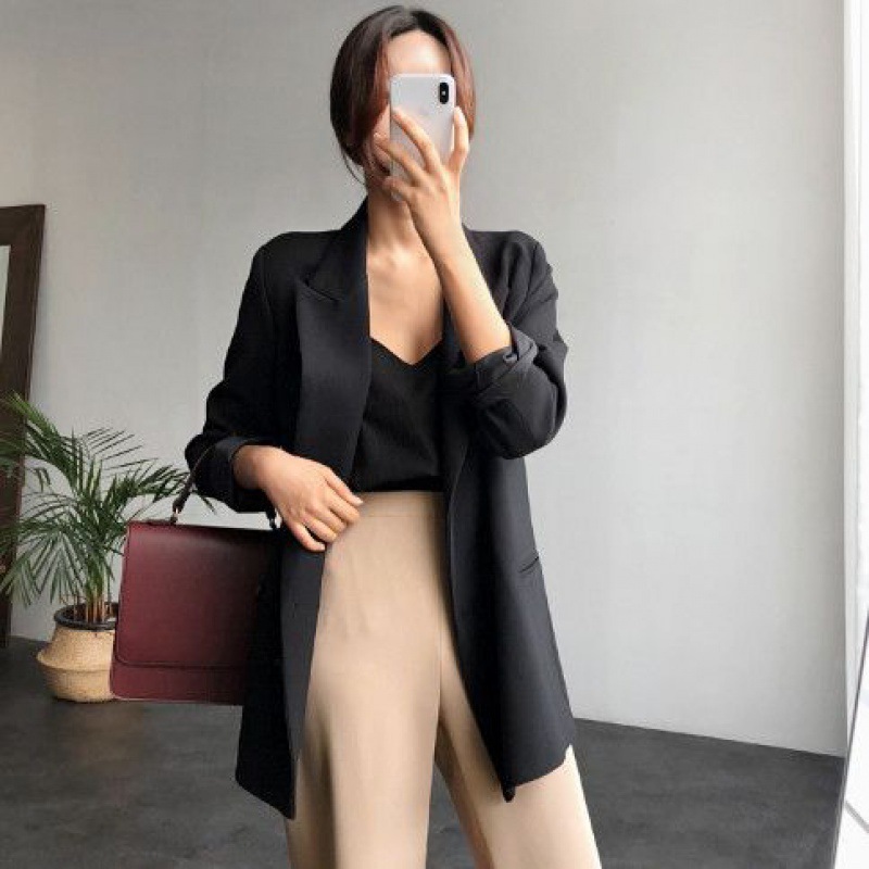 Demi-season small classic suit jacket for leisure