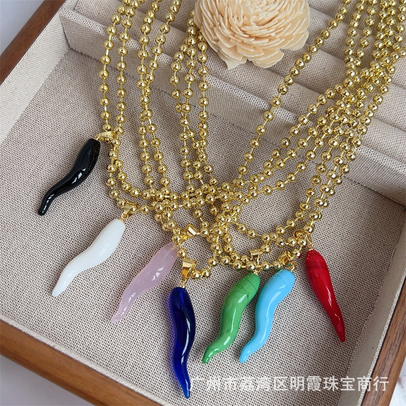 Collar de cobre multicolor chapado en oro 18k chile original transfronterizo nuevo producto adecuado para hombres y mujeres para usar diariamente