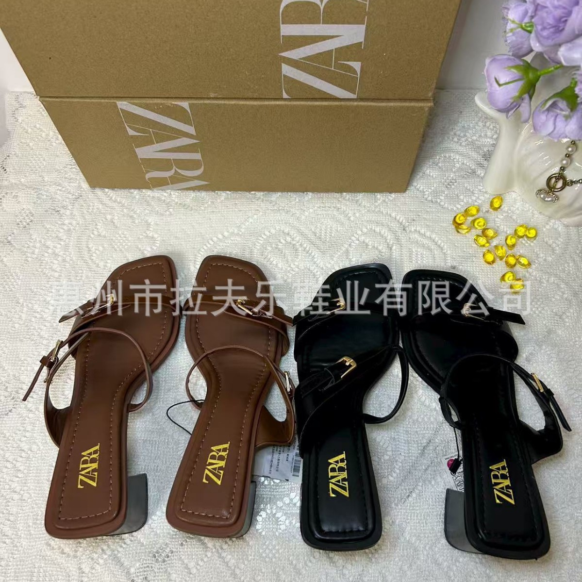 ZA2024 nuevo verano con sandalias de tacón alto para mujeres con cabeza cuadrada universal simple moda zapatillas de tacón grueso