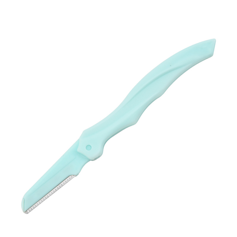 Raspador de Cejas de Acero Inoxidable para Principiantes, Cortador Plegable, Herramienta de Belleza Femenina