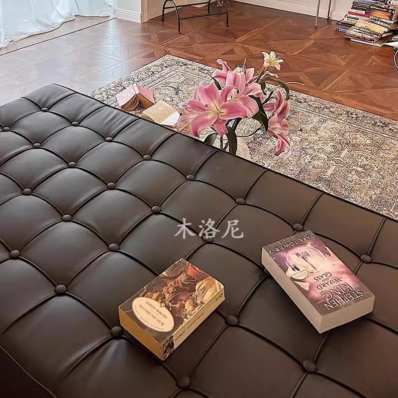Sofá cama de Barcelona pequeño tipo de casa moderna simple sillón de almuerzo sala modelo de mobiliario doble uso asiento individual