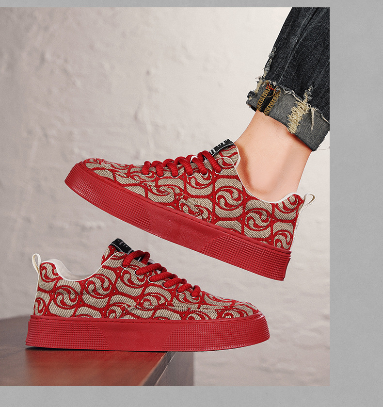 Board shoes men's platform trendy shoes sports casual shoes spring new cloth canvas shoes soft sole cross-border large size_voghion.com