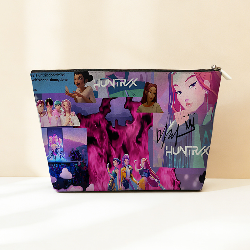 Explosión transfronteriza PU cuero caza de brujas bolsa de almacenamiento impermeable bolsa de maquillaje portátil bolsa de almacenamiento con cremallera bolsa pequeña