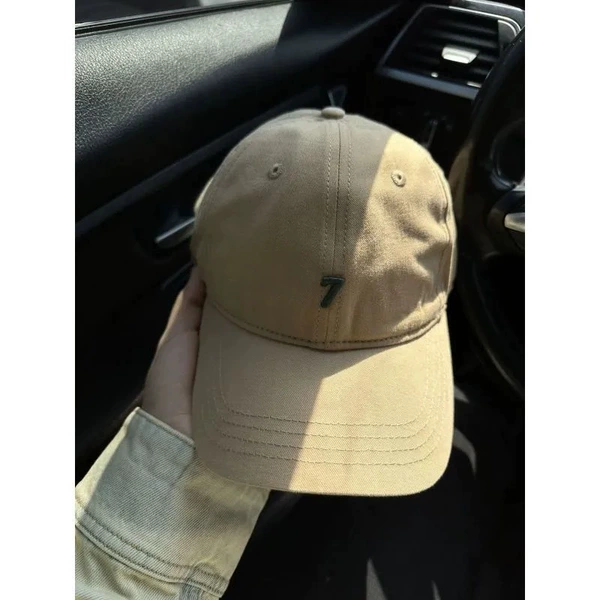 【Khaki】Small 7 Baseball Cap
