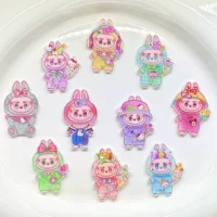 Новые акриловые мультяшные аниме милые украшения Labubu, аксессуары для самостоятельного изготовления заколок, брошей и значков