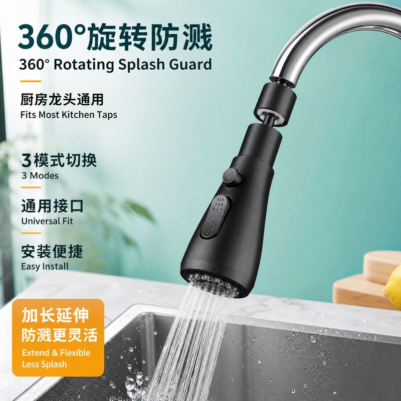Faucet extension extender kitchen splash head sprinkler universal nozzle rotatable shower Faucet extension extender kitchen splash head sprinkler universal nozzle rotatable shower