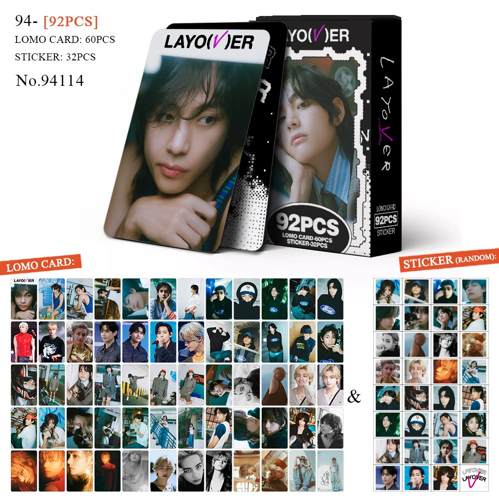 Набор 92 карточки с фото, BTS BPSKTWICE, двусторонние LOMO-карточки, фабричная печать
