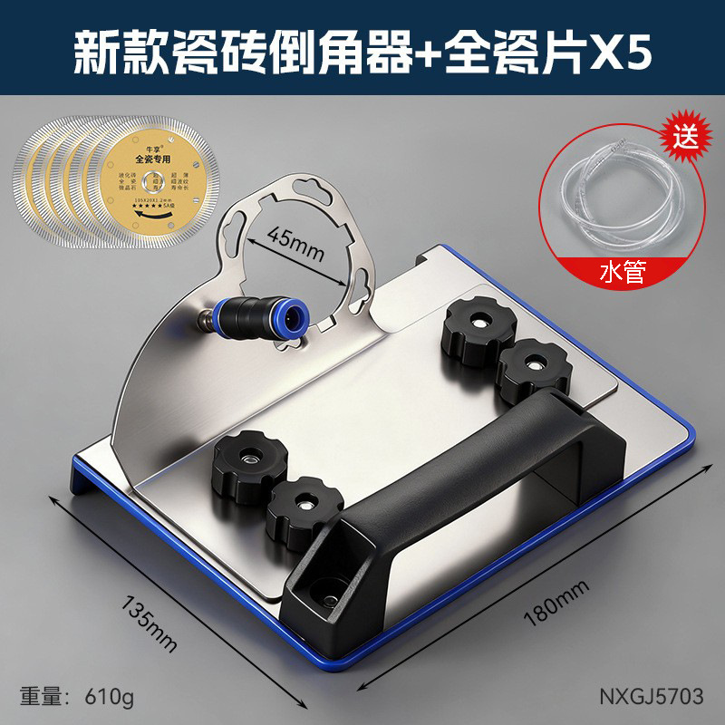 Ahorro de mano de obra ajustable molino de ángulo chanfer nuevo portátil de acero inoxidable 45 grados chanfer de azulejos