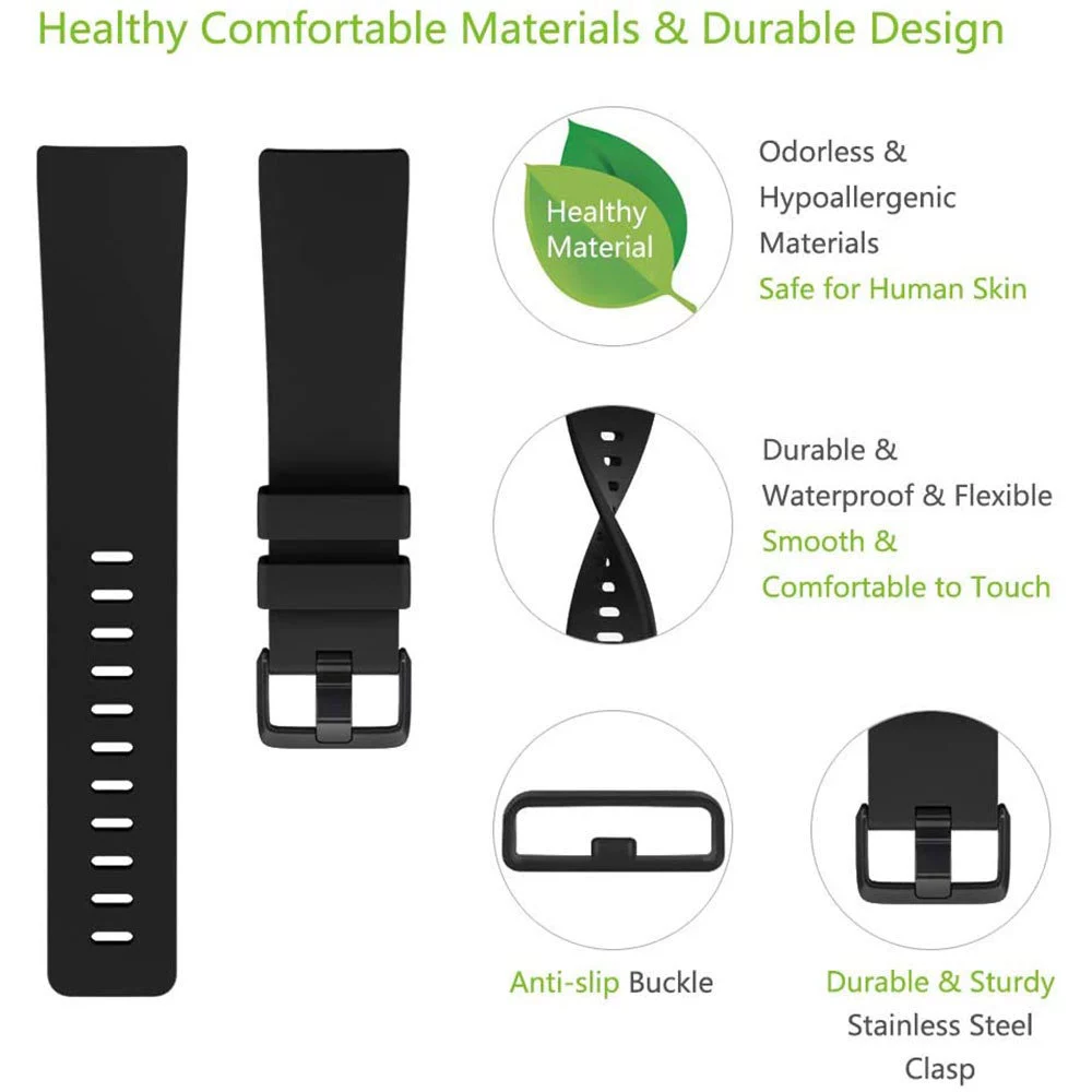 Suitable for Fitbit Versa2 color buckle silicone strap Versa/Versa Lite