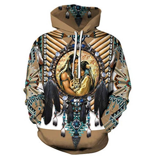 European and American Digital 3D Printed Sweatshirt with LOGO Digital Printing DIY Men's Hooded Sweatshirt