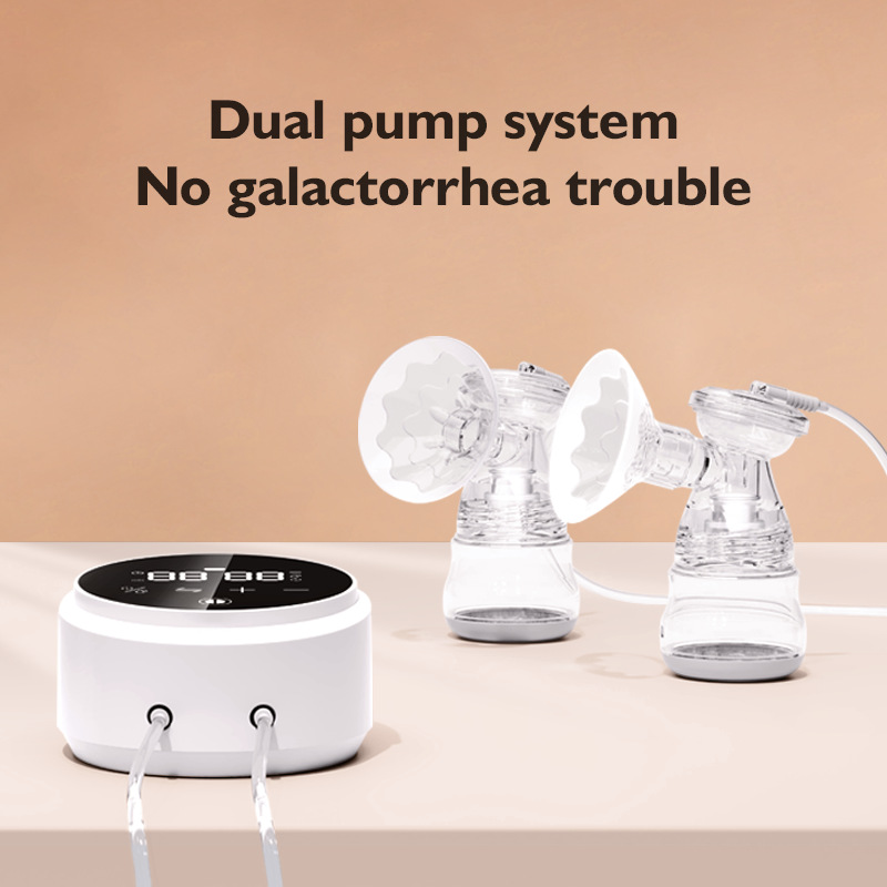 Bilateral electric breast pump suction large silent breast pump pregnant women massage milking machine maternal automatic milk extraction