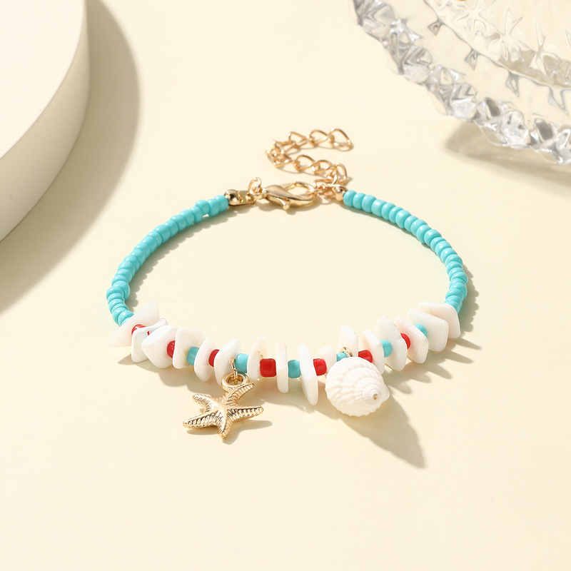 Cross-border exclusive for ocean wind resort wind Beach series beaded shell conch sea star DIY original design bracelet Cross-border exclusive for ocean wind resort wind Beach series beaded shell conch sea star DIY original design bracelet