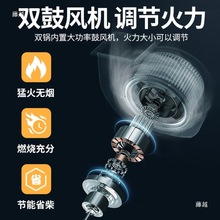家用室外大锅灶炉灶烧新款304不锈钢锅台木柴双锅大柴火灶其他无