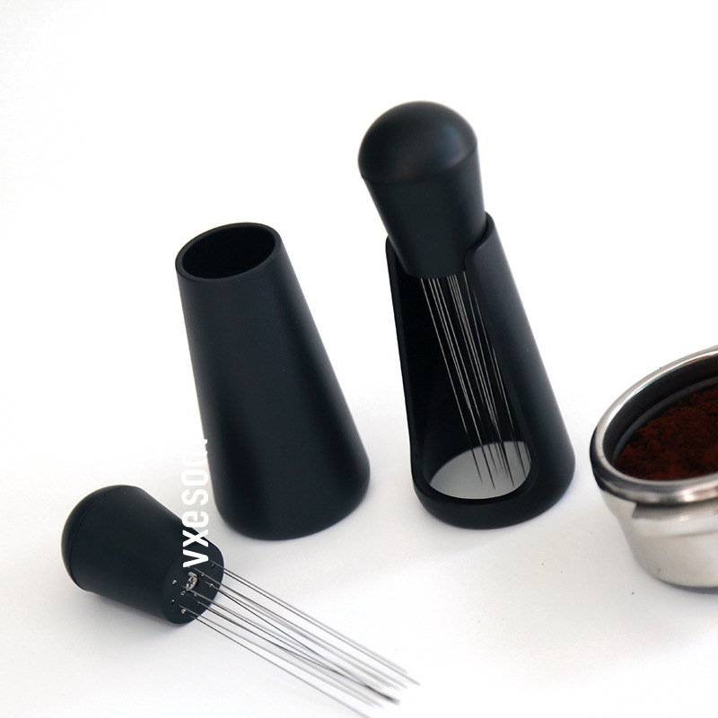 ABS coffee cloth powder needle pine powder handle powder bowl coffee stainless steel needle with base clump scattering appliance