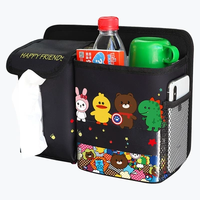 Car storage bag/box, Two-In-One Cartoon Cute Car Seat